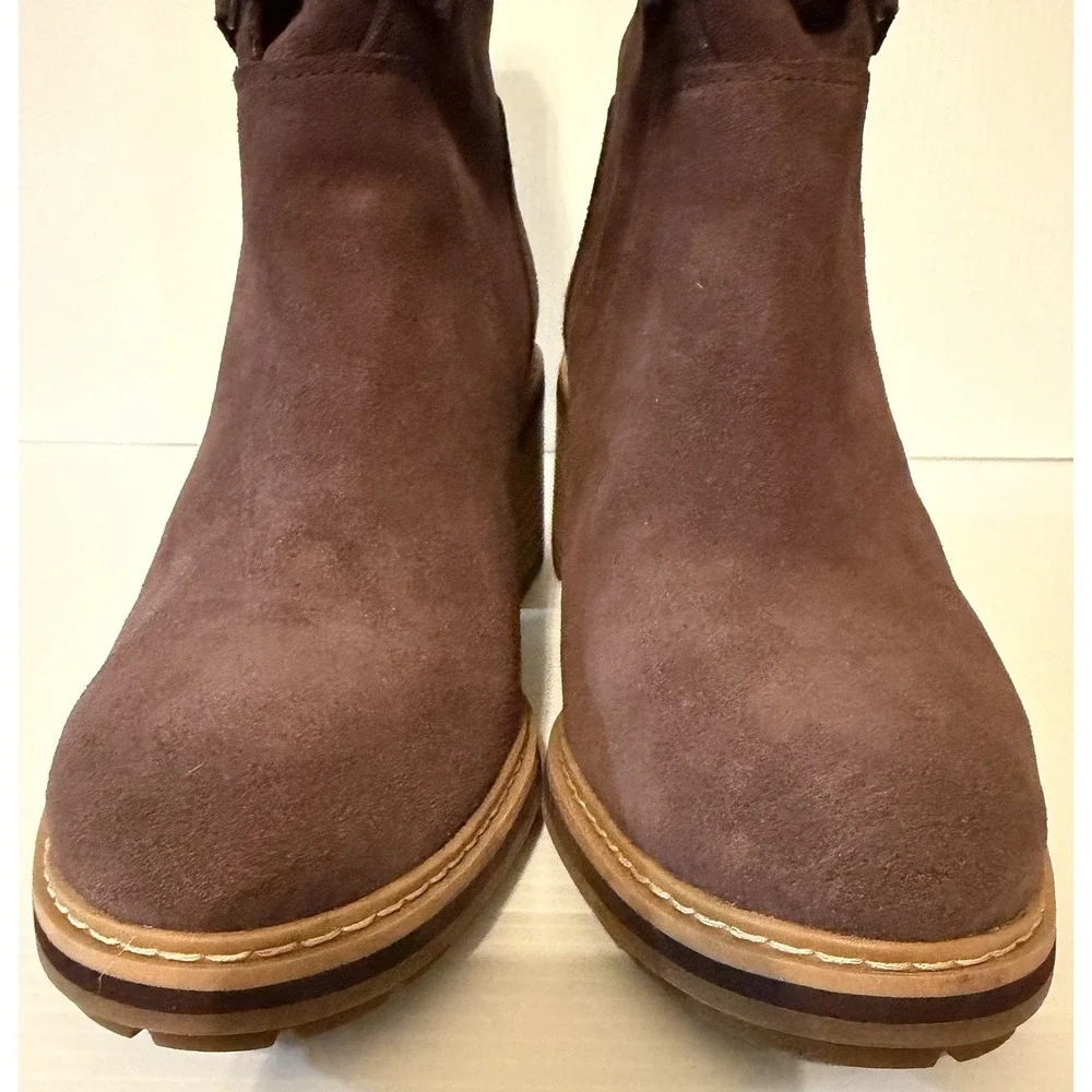 Timberland Sienna High Waterproof Faux Fur Mid Boots Size 9.5 Purple Suede Lace